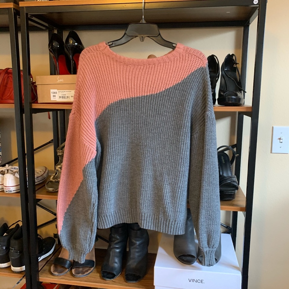 Color blocked sweater